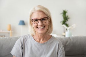 older woman smiling