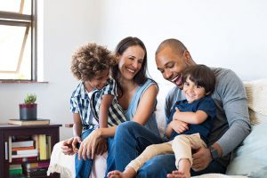 family all smiling